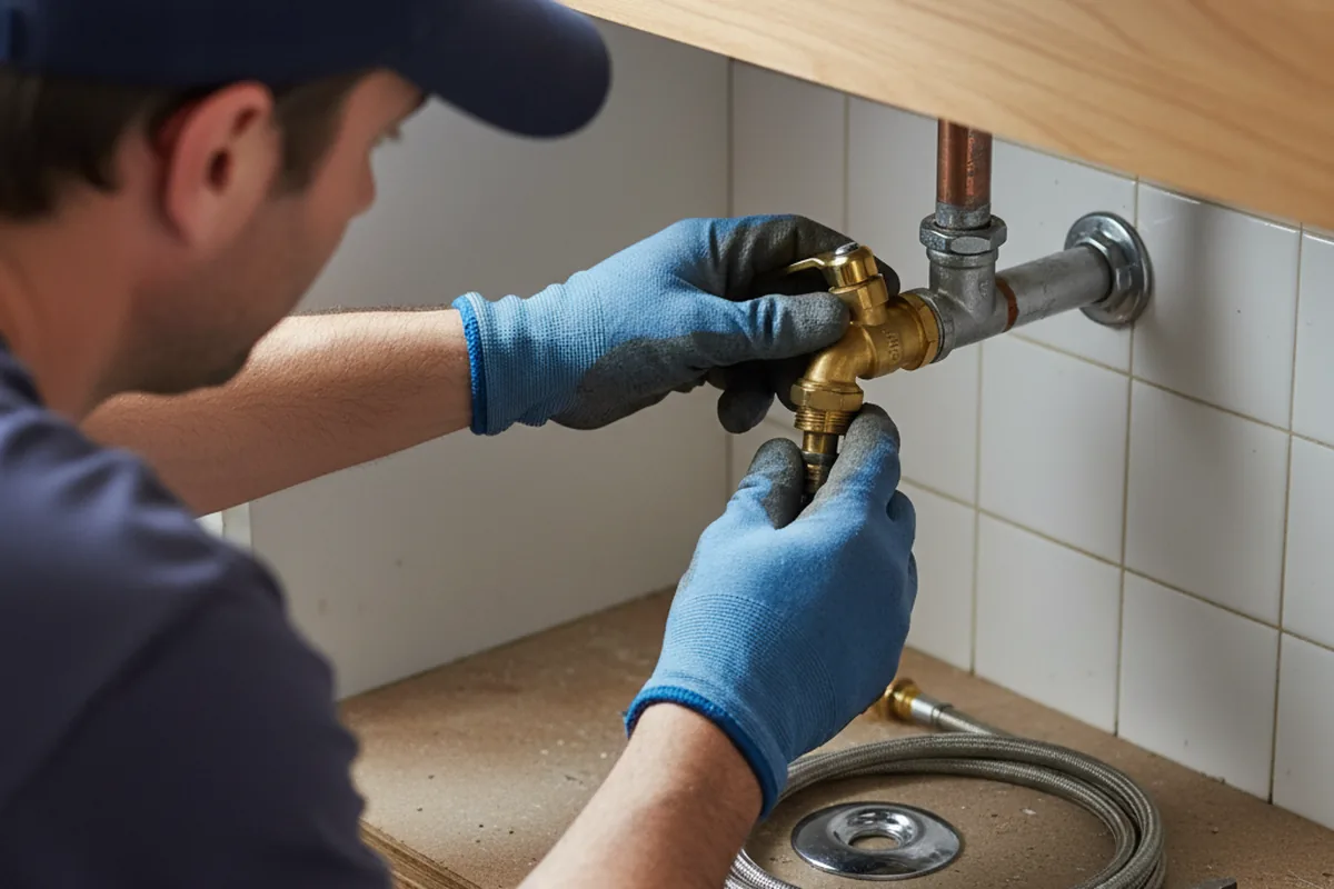 Shutoff valve and fitting work during Faucet and Fixture Repair in Chandlersville